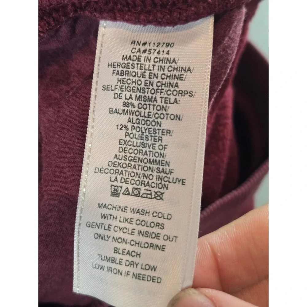 True Religion Jogger Sweatpants Mens‎ Small Burgundy Logo HS Relaxed Streetwear